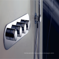Modern design 3 Way bathroom chrome thermostatic faucet mixer brass wall  temperature control faucet